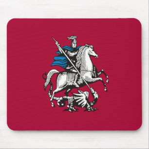 Flag of Moscow (Russian Capital City) Mouse Pad