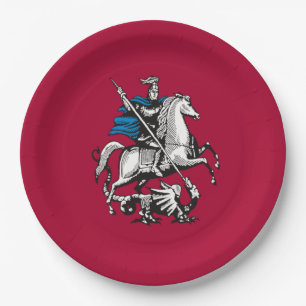 Flag of Moscow (Russian Capital City) Paper Plate
