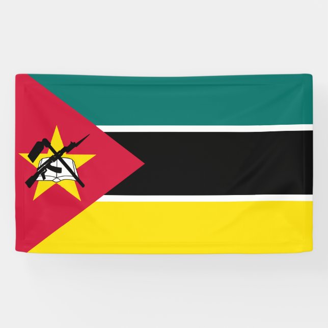 Flag of Mozambique (National Flag) (Africa) Banner (Horizontal)