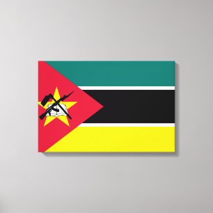 Flag of Mozambique (National Flag) (Africa) Canvas Print