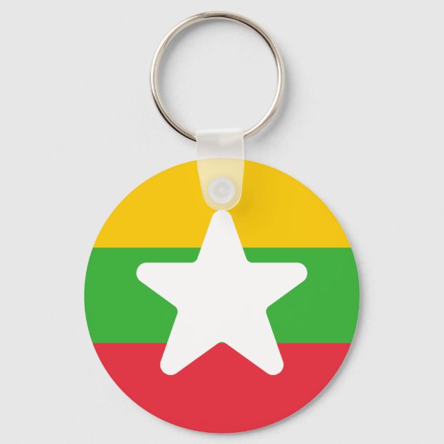 Flag of Myanmar Keychain (Front)