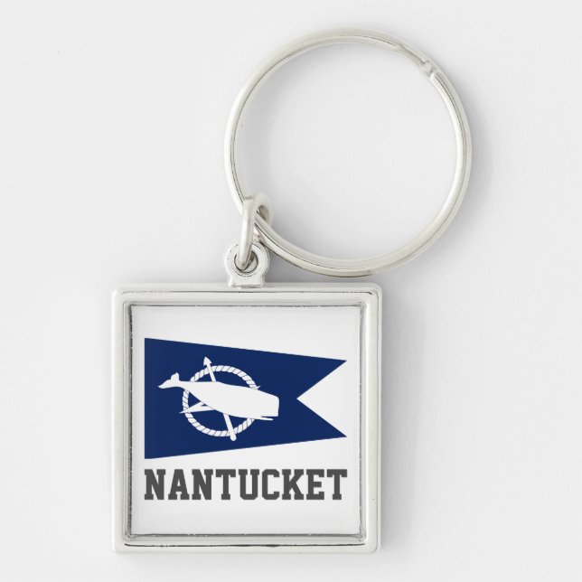 Flag of Nantucket, Massachusetts Keychain (Front)