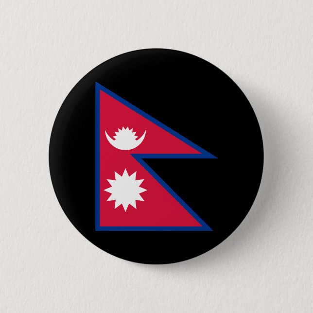 Flag of Nepal 2 Inch Round Button (Front)