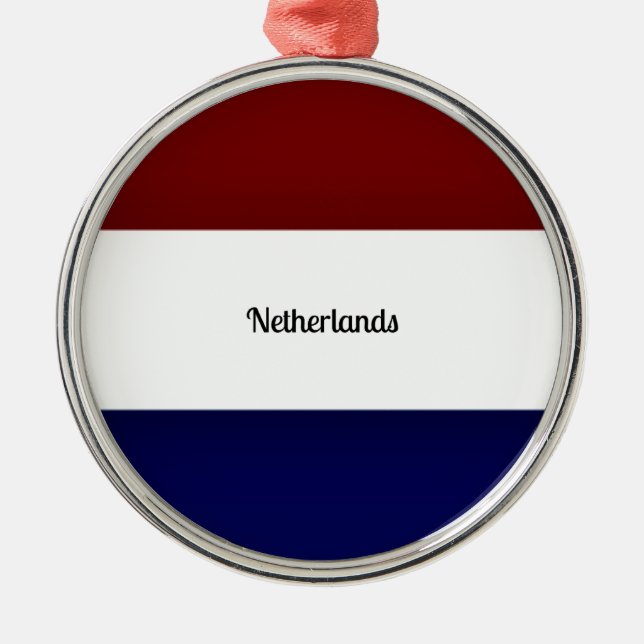 Flag of Netherlands Metal Ornament (Front)