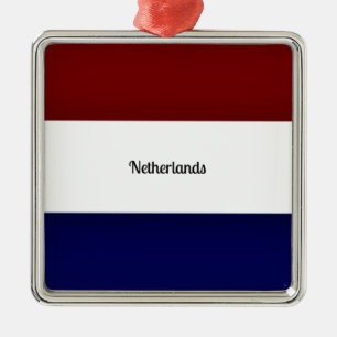 Flag of Netherlands Metal Ornament
