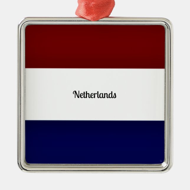 Flag of Netherlands Metal Ornament (Front)