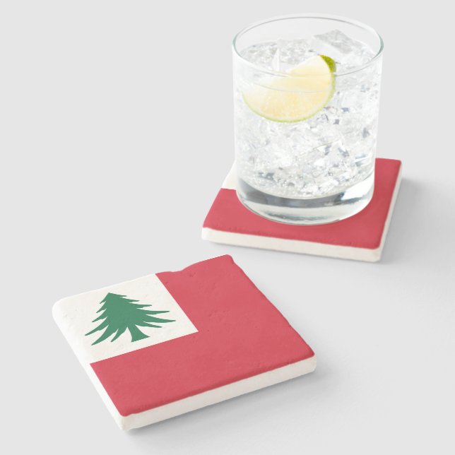 Flag of New England Stone Coaster (Side)