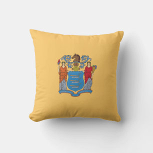 Flag of New Jersey Throw Pillow