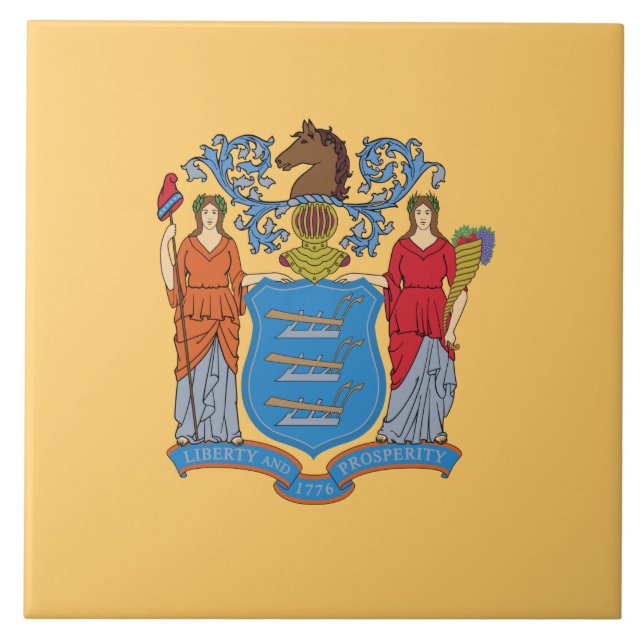 Flag of New Jersey Tile (Front)