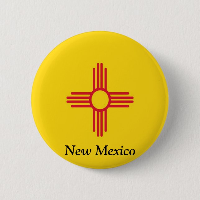 Flag of New Mexico 2 Inch Round Button (Front)