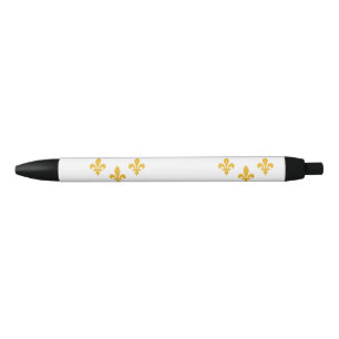 Flag of New Orleans, Louisiana Black Ink Pen