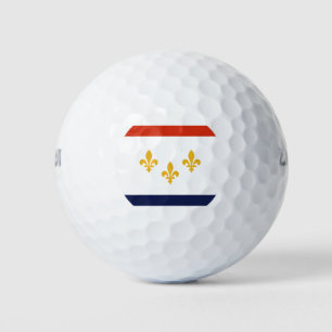 Flag of New Orleans, Louisiana Golf Balls