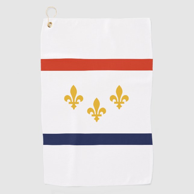 Flag of New Orleans, Louisiana Golf Towel (Front)