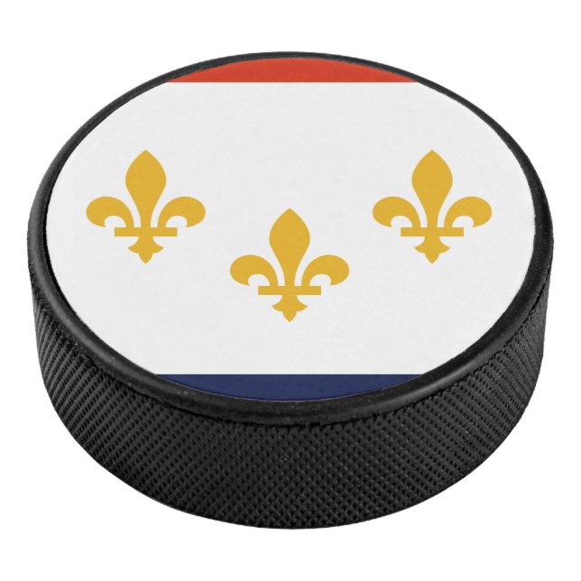 Flag of New Orleans, Louisiana Hockey Puck (3/4/2016 12:00:00 AM)