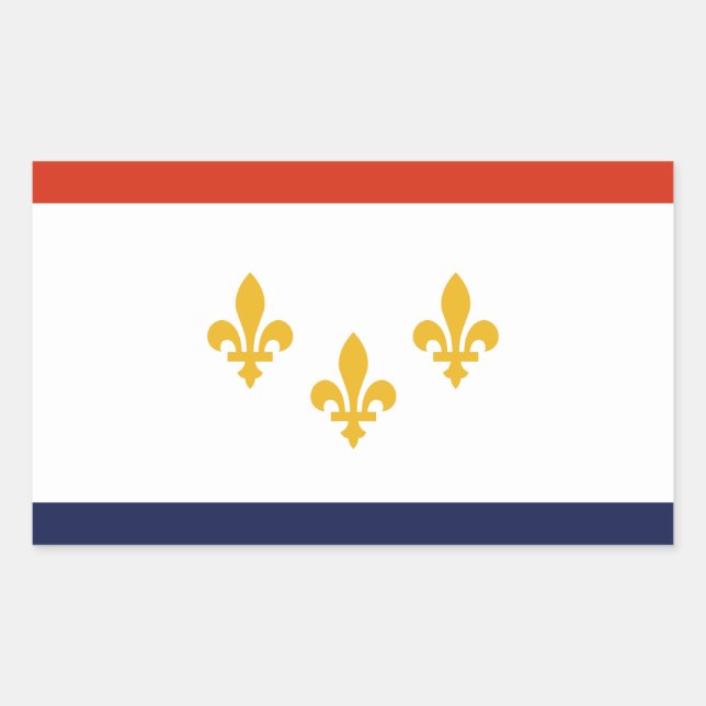 Flag of New Orleans, Louisiana Sticker (Front)