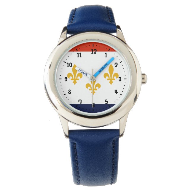 Flag of New Orleans, Louisiana Watch (Front)