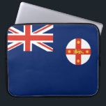 Flag of New South Wales (Australian State) Laptop Sleeve<br><div class="desc">This design features the flag of New South Wales, which is a state on the east coast of Australia. New South Wales borders Queensland to the north, Victoria to the south and South Australia to the west; the coast of New South Wales borders the Coral and Tasman Seas to the...</div>