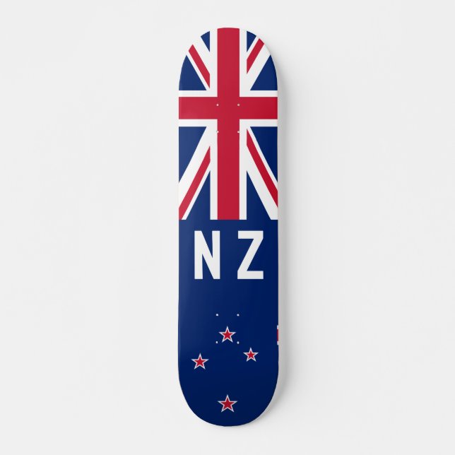 Flag of New Zealand - Stylized Skateboard (Front)