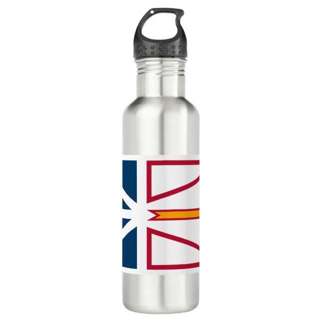 Flag of Newfoundland and Labrador (Canada) 710 Ml Water Bottle (Front)