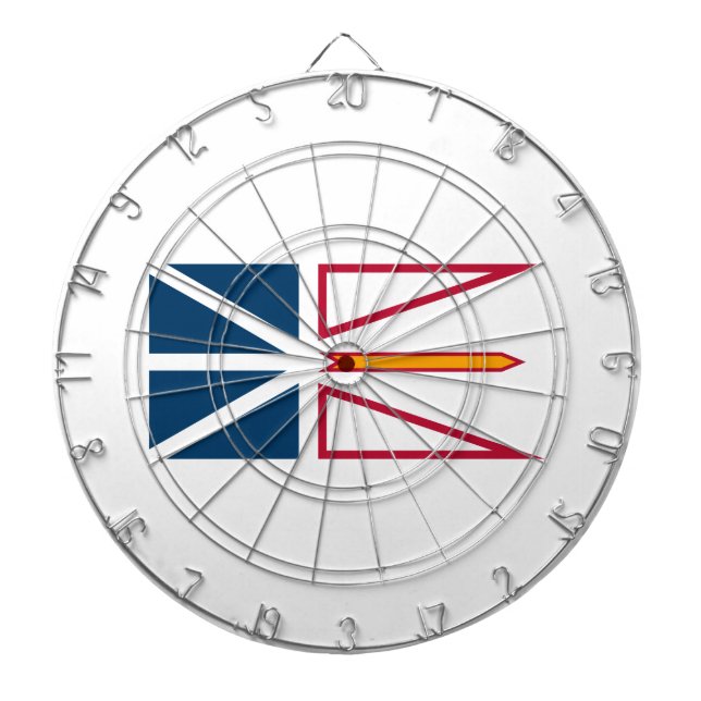 Flag of Newfoundland and Labrador (Canada) Dartboard (Front)