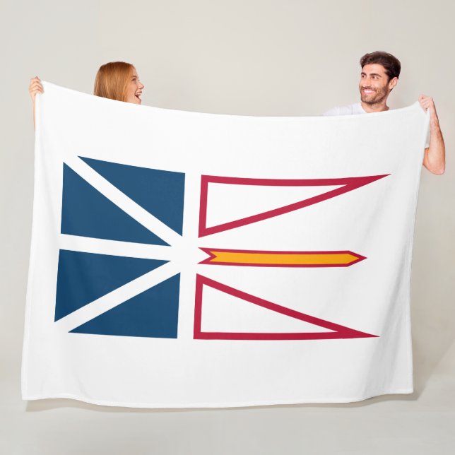 Flag of Newfoundland and Labrador (Canada) Fleece Blanket (In Situ)