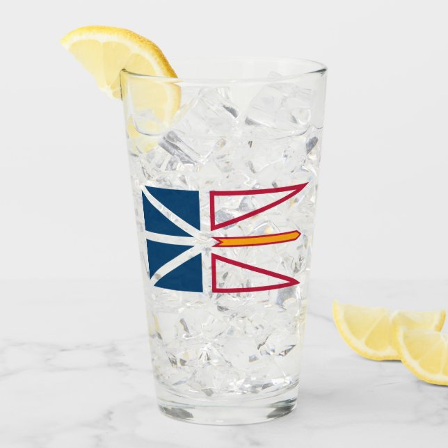 Flag of Newfoundland and Labrador (Canada) Glass (Front Ice)