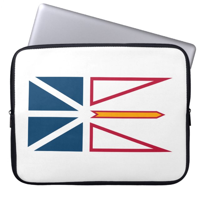 Flag of Newfoundland and Labrador (Canada) Laptop Sleeve (Front)