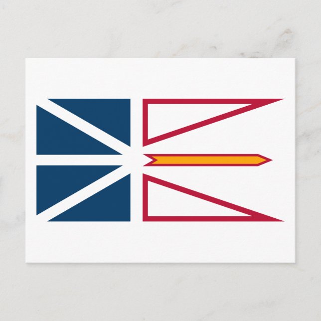 Flag of Newfoundland and Labrador (Canada) Postcard (Front)