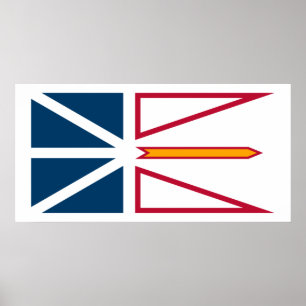 Flag of Newfoundland and Labrador (Canada) Poster