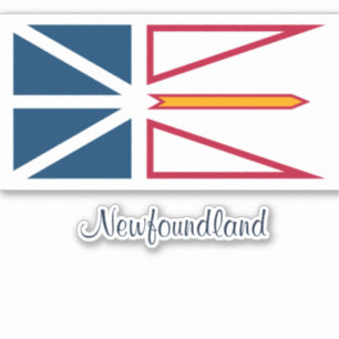 Flag of Newfoundland, labelled
