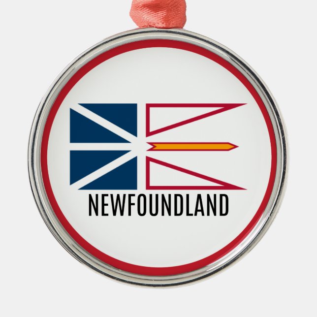 Flag of Newfoundland Metal Ornament (Front)