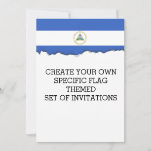 Flag of Nicaragua Invitation