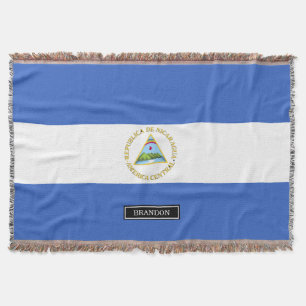 Flag of Nicaragua Throw Blanket