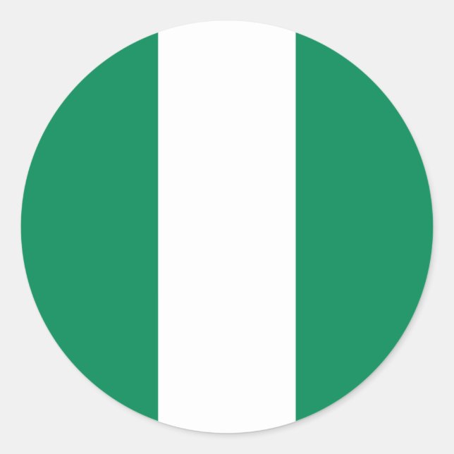 Flag of Nigeria Classic Round Sticker (Front)
