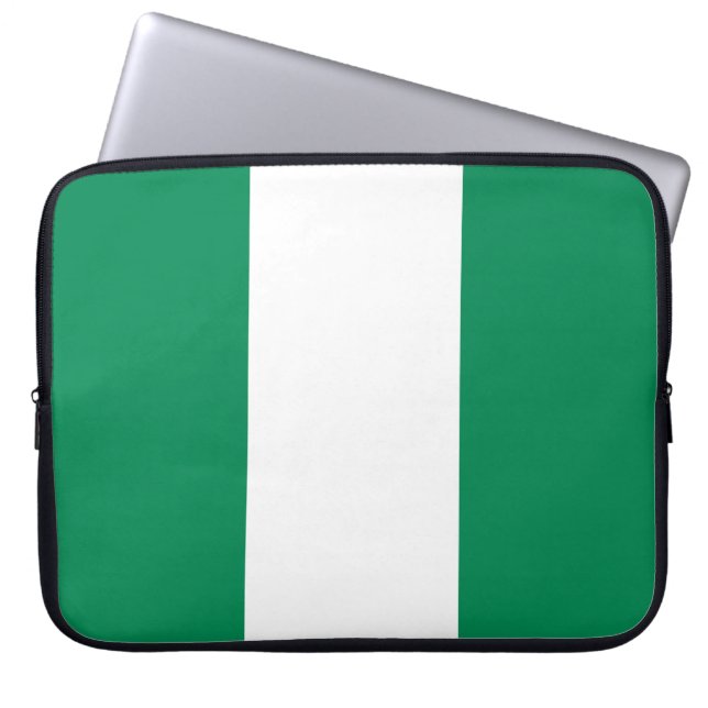 Flag of Nigeria Laptop Sleeve (Front)
