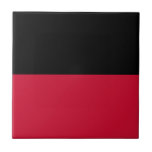 Flag of Nijmegen Tile<br><div class="desc">Flag of Nijmegen,  The Netherlands
 The flag consists of two horizontal stripes of equal width,  the upper one black and the lower one red</div>