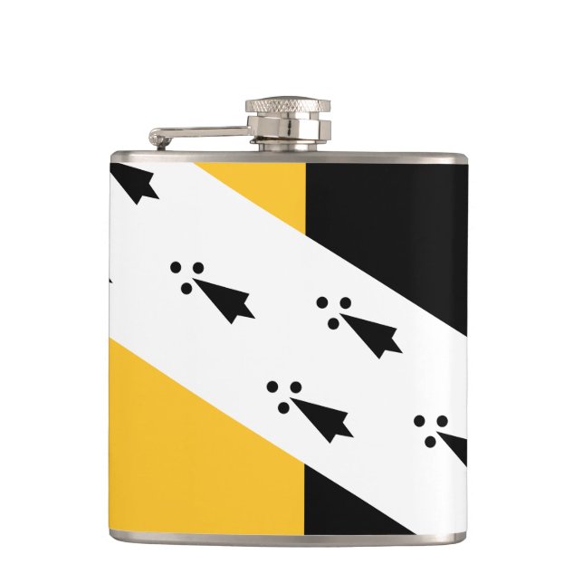 Flag of Norfolk Hip Flask (Front)