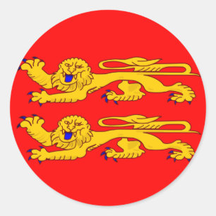 Flag of Normandy Classic Round Sticker