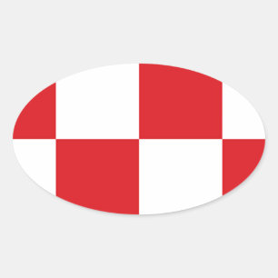 Flag of North Brabant Oval Sticker