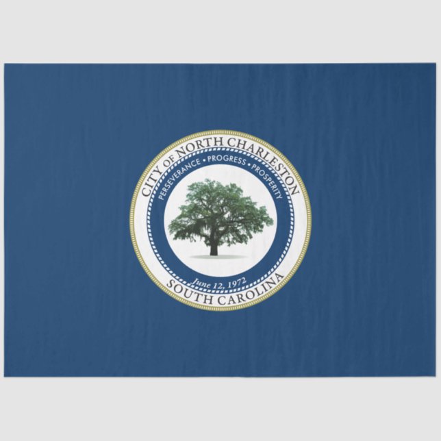 Flag of North Charleston (South Carolina) Tissue Paper (Front)