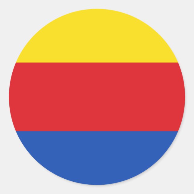 Flag of North Holland Classic Round Sticker (Front)
