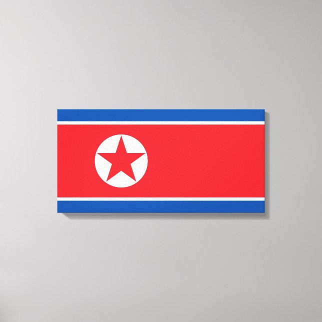 Flag of North Korea (DPRK) Canvas Print (Front)