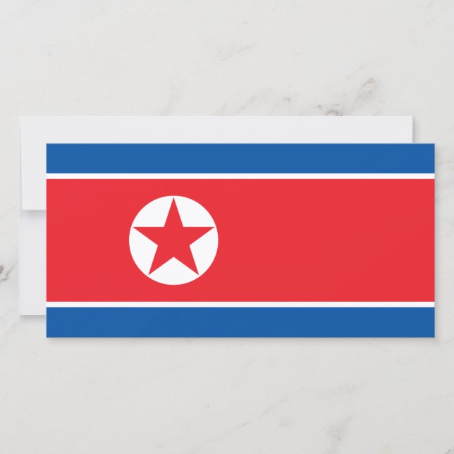 Flag of North Korea (DPRK) Card (Front)
