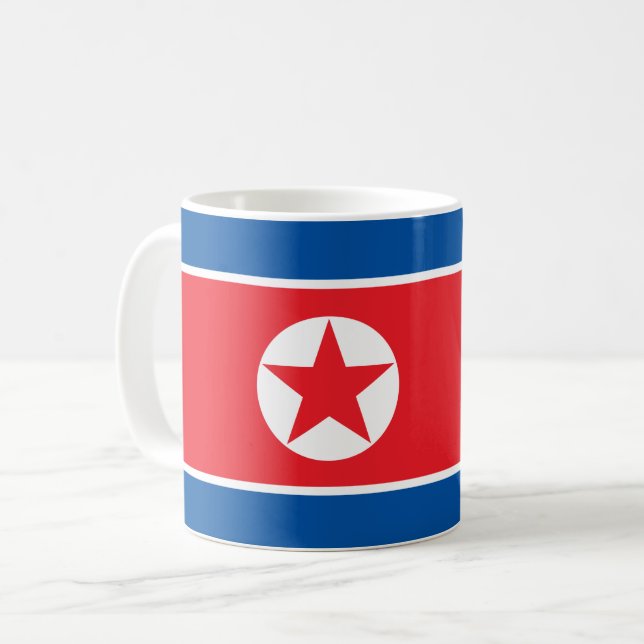Flag of North Korea (DPRK) Coffee Mug (Front Left)