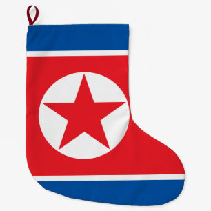 Flag of North Korea (DPRK) Large Christmas Stocking