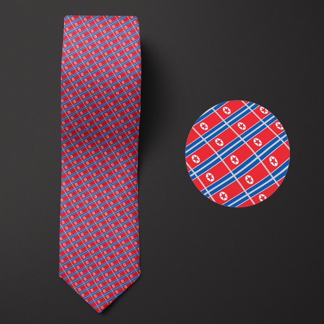 Flag of North Korea Pattern Tie (Creator Uploaded)