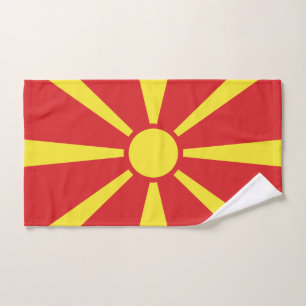 Flag of North Macedonia Hand Towel