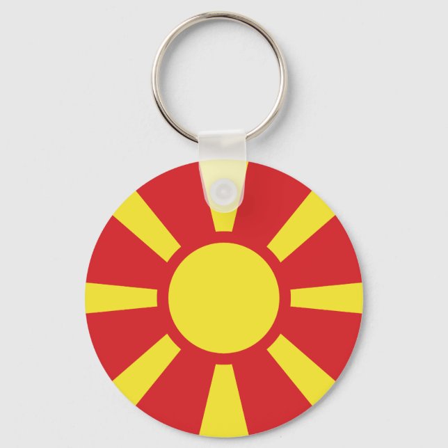 Flag of North Macedonia Keychain (Front)