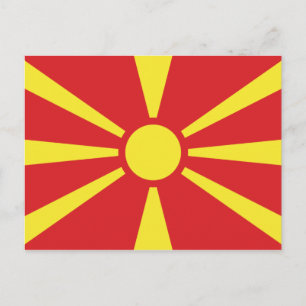 Flag of North Macedonia Postcard