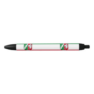 Flag of North-Rhine Westphalia Black Ink Pen
